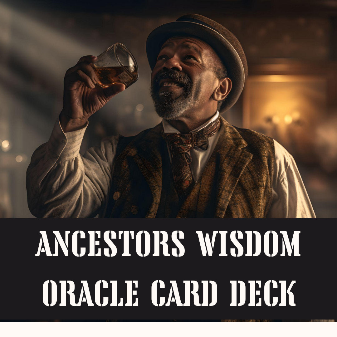 Oracle Card Deck | 54 Tarot Size Cards Ancestral Messages | Black People Art Oracle Cards With Meaning