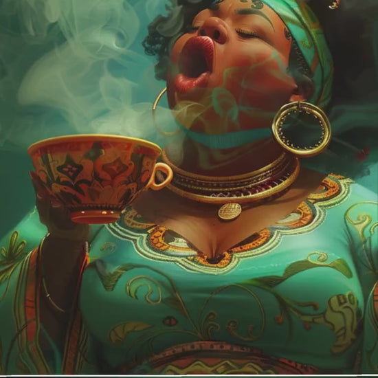 Tea Leaf Oracle Card Deck | 51 Tarot-Sized Cards | African American Black Divination Cards | Street Priestess Tarot