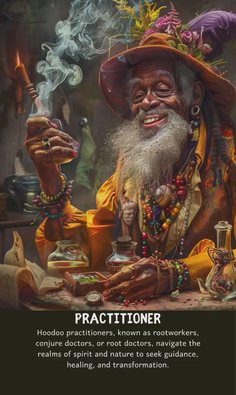 NEW! Rooted In Hoodoo | 70 Tarot-Sized Cards | African American Black Divination Cards | Street Priestess Tarot