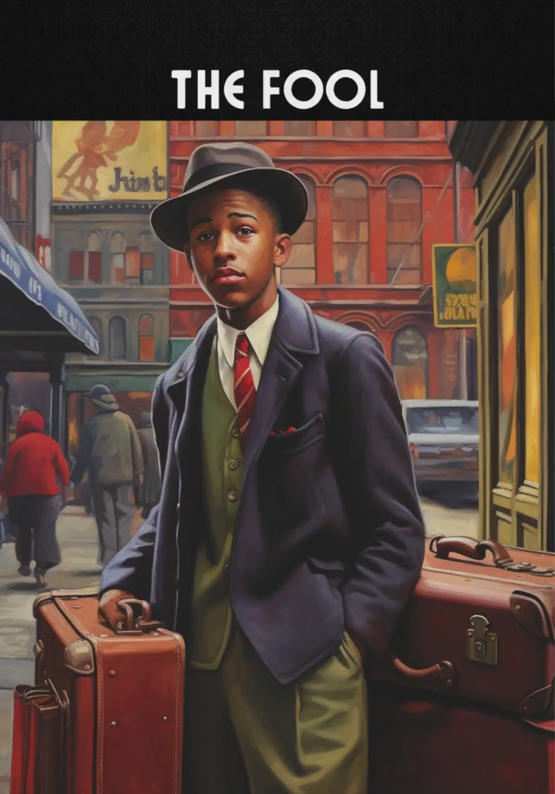 Harlem Renaissance Tarot Deck | 22 Large Size Major Arcana Cards |  Black People African American Divination