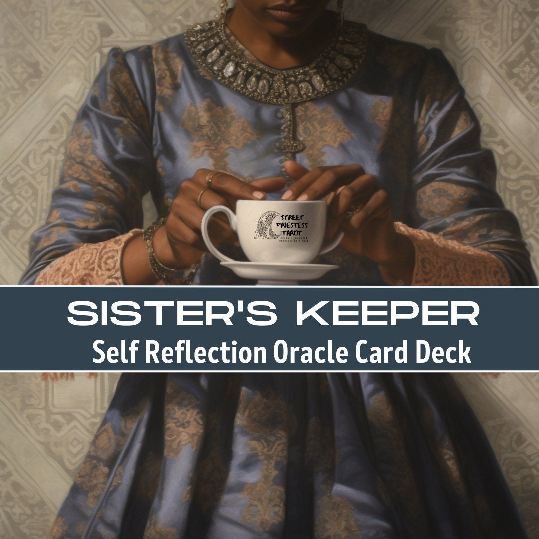 Sister's Keeper Oracle Card Deck | 61 Oracle Messages for Woman | Black People Art Tarot Cards With Meaning | African American Divination